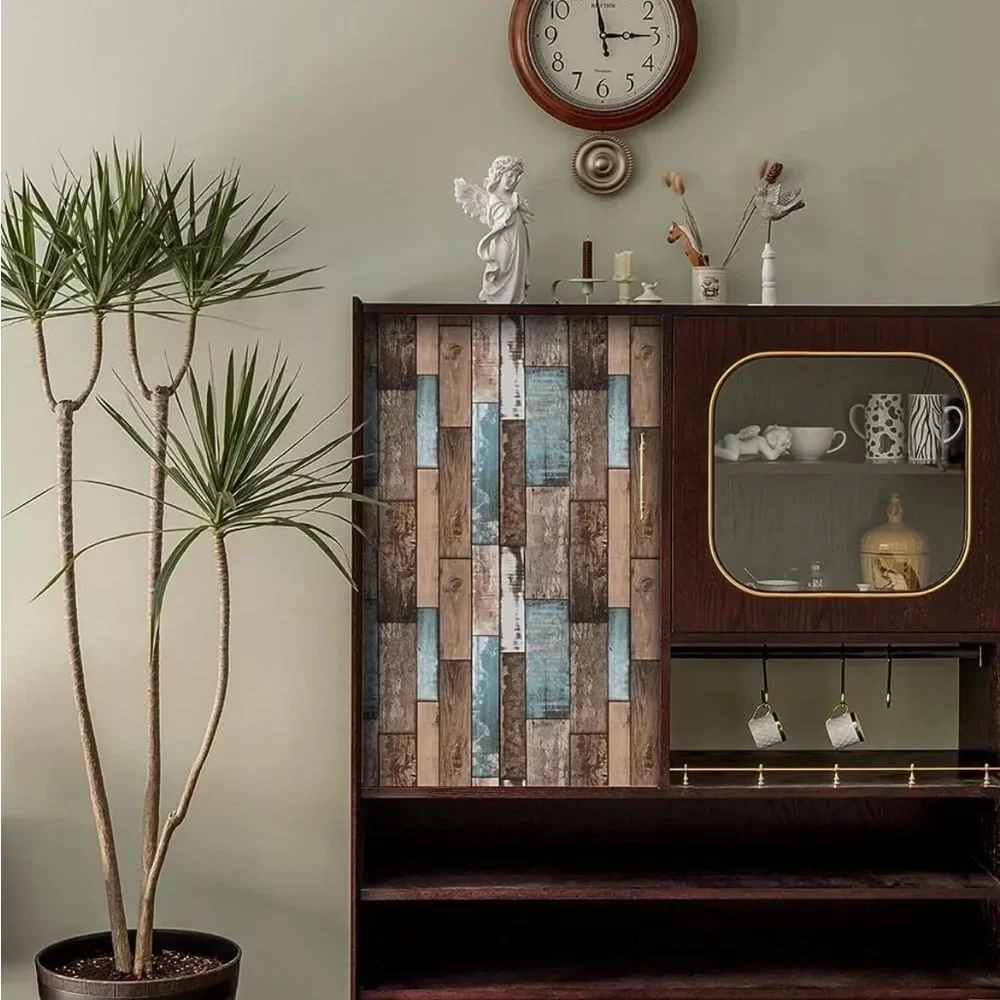 Wood Plank Wallpaper Peel & Stick Self Adhesive Removable Shiplap Distressed 1 R
